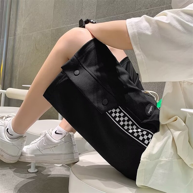 夏季简约直筒时尚潮牌男运动裤宽松型五分裤原宿青春DK73-P28图片