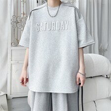 212A-T2580特25控48新款钢印字母圆领T恤短袖，男装T恤，星座212A（原A324）