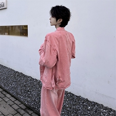 （自家图）美拉德牛仔夹克外套做旧水洗休闲长裤套装2005-P145，男装夹克，星座910-5