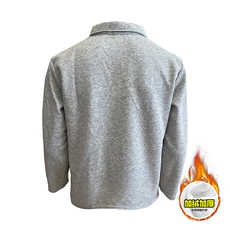 抖音得物高品质美式高街重磅曼巴棉结构螺纹拼接翻领卫衣长袖T恤，男装T恤，电商A486-1