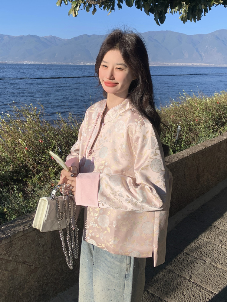 春装新款！大量！风新中式盘扣外套2C133-6018-P165-K268,女装短外套,2C133