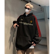 抖音得物供货提供视频秋冬重磅美式宽松织带连帽卫衣2303，男装卫衣，电商A486