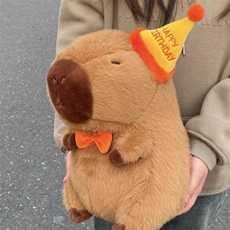 礼帽水豚卡皮巴拉爆款毛绒玩具可爱精品玩偶女生生日礼物玩偶