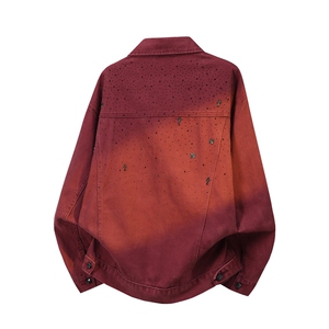 水洗牛仔外套男款春美式痞帅上衣服宽松休闲工装夹克JK1330-P98图片