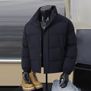 现货高品质美式冬季重磅三防加绒加厚羽绒棉衣立领厚外套棉服图片