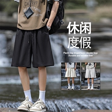 夏季运动冰丝裤美式潮牌五分裤直筒休闲短裤DK521-特批20控48，男装牛仔裤，星座718-1