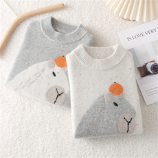 2025时尚百搭通勤简约休闲儿童加厚羊毛衫，童装儿童羊毛衫，初丹羊绒童装