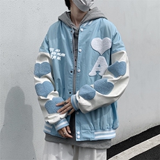 爱心刺绣棒球服男春秋季韩版bf痞帅休闲夹克潮牌百搭W1909-P55，男装夹克，星座512-4