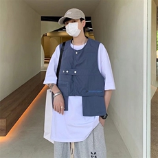 男新款韩版潮流斜纹不规则马甲MJ13P32，男装背心/马甲，星座1116-2