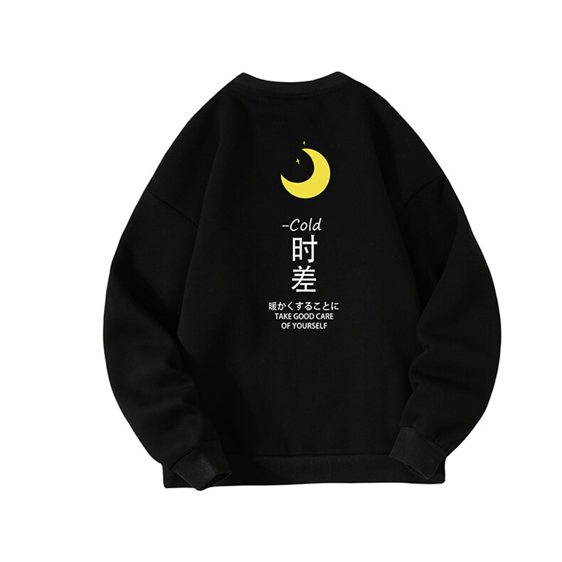 S6047-P28加绒款-P33秋季圆领卫衣男大码韩版宽松长袖卫衣白底,男装卫衣,电商A040A