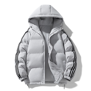 冬季潮流条纹五防立领加绒加厚棉衣情侣撞色棉服外套MY8899-p78图片