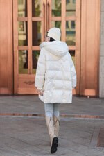 卡菲莱95白鸭绒配段染大狐狸毛领可拆卸重工亮，其它，卡菲莱