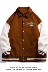 白底22秋季西海岸hiphop潮流翻领棒球服夹克外套G605P85控108，男装夹克，电商A247-1