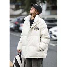 中性风新款冬季时尚宽松字母印花潮流棉服外套MY1001特批85控138，男装棉衣，A247A