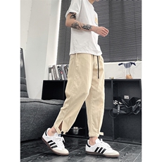 2025夏季新品七分休闲萝卜裤潮流脚口扣袢K383-P30，男装休闲裤，电商A178