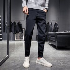 牛仔裤男潮牌春季新款修身小脚韩版潮流男士休闲裤子男裤5010-P45，男装牛仔裤，电商A318