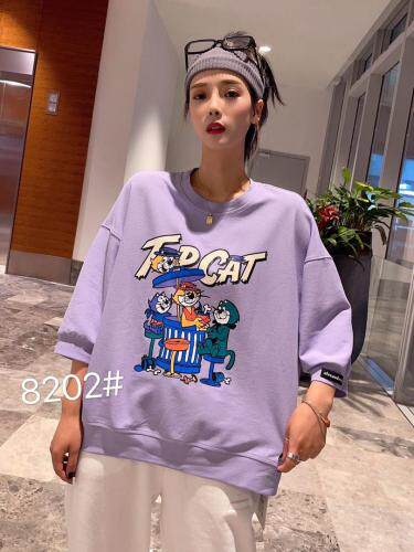 现货，夏季七分袖卫衣，女装卫衣/绒衫，柏旺阁