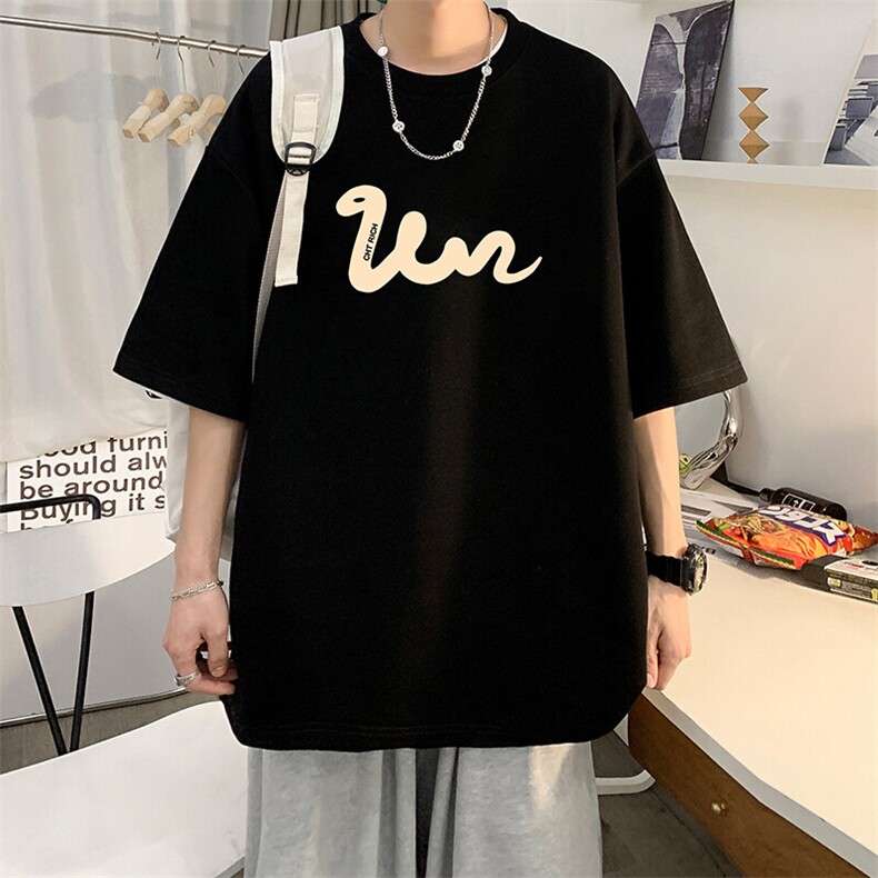 抖音得物二开 现货 220克夏装重磅美式高街宽松短袖t恤 MT201图片