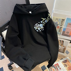 秋季重磅350克纯棉华棉连帽刺绣卫衣万针绣花外套男潮CQ7722，女装短外套，星座610B-1