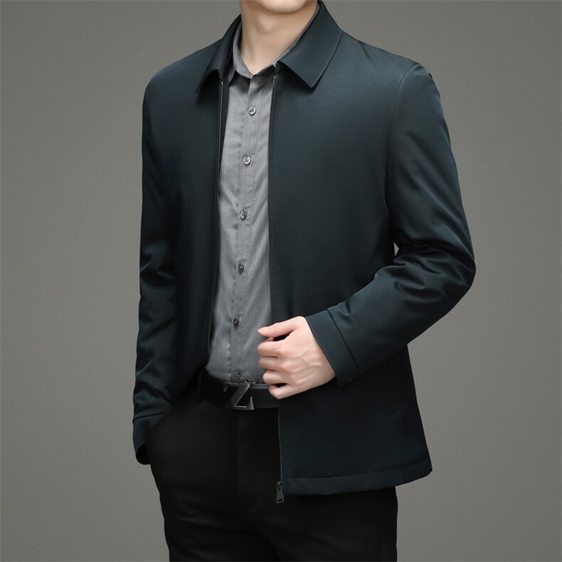 男士加厚保暖羽绒服冬季新款商务休闲上衣中青年加厚保暖鹅绒外套,男装羽绒服,电商B212（原钱塘6029）