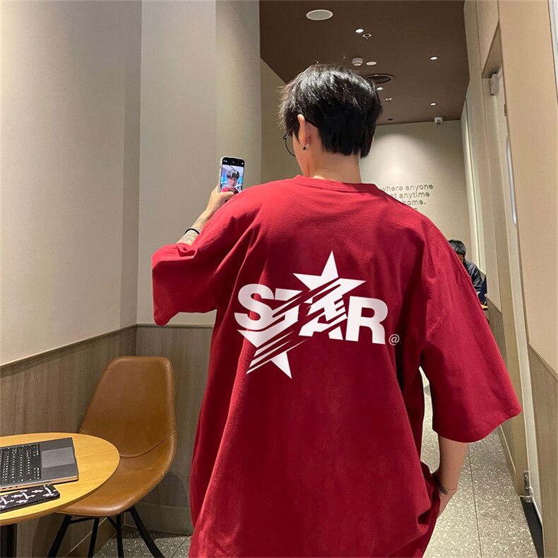 220g纯棉美式夏季短袖t恤男DT411-特批19,男装T恤,电商B370