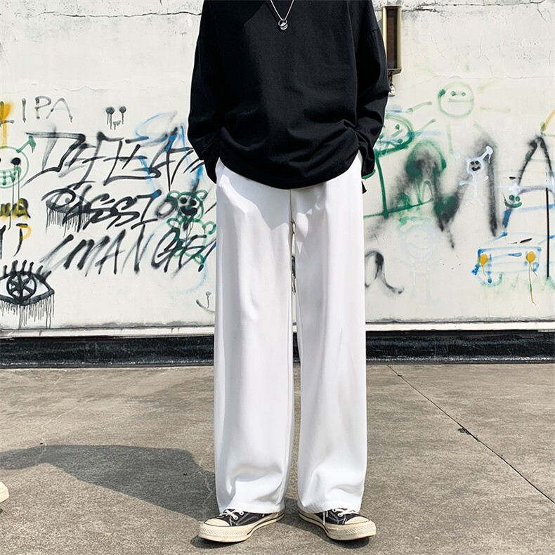 2022垂感高街ins百休闲裤潮牌男冰丝直筒阔腿裤K2771-P25,男装休闲裤,星座512-2