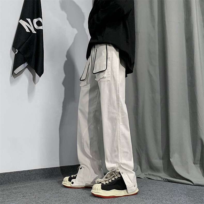 B2212023秋冬新款美式ins暗黑高街弹力工装裤LK22071-P65控88,男装休闲裤,电商B221