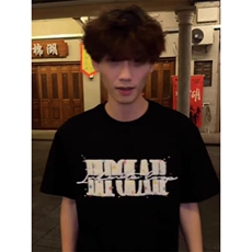 万针全刺绣工艺抖音得物高品质260克重磅纯棉双纱美式高街短袖T恤，男装T恤，电商A486