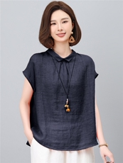 2026夏季苎麻时尚简约大方气质优雅休闲透气上衣，女装衬衫，独衣靓