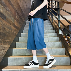 冰丝七分裤男大码速干短裤男五分裤 港风风格 QK72305-P25图片