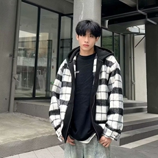 男秋装休闲男款春秋季日系翻领夹克秋季男生毛呢外套男款，男装夹克，星座218-8