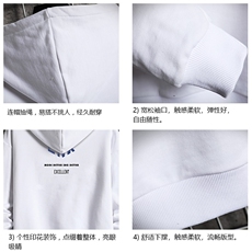 WY2120-P40纯棉连帽卫衣男大码运动帽衫宽松薄外套网格挂拍，男装卫衣，电商A040A