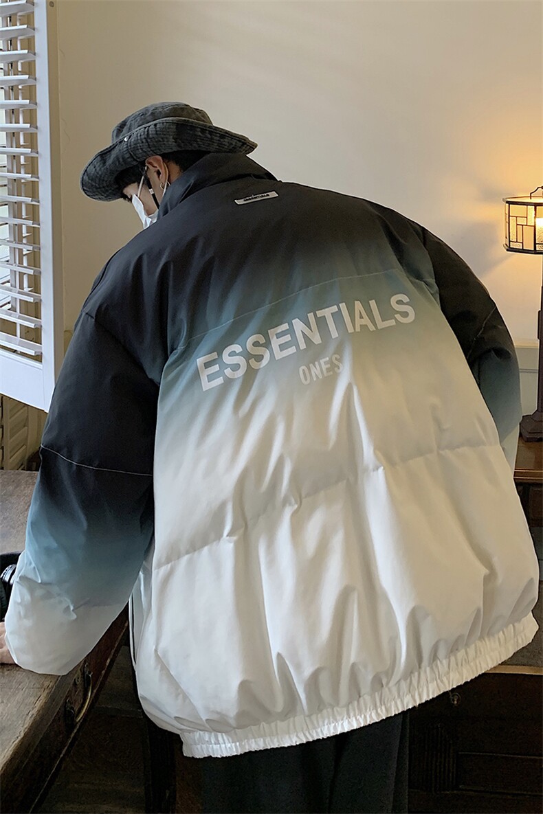 主推大货港风渐变色情侣装男装棉衣宽松棉服冬装外套G1036P128,男装棉衣,电商A339