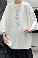 Q11147-P30春夏季七分袖t恤男大码五分袖男短袖中袖大皂风，男装T恤，电商A040