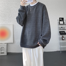 四季款现货WY5537-P35特大码基础款圆领套头卫衣，男装卫衣，电商D232