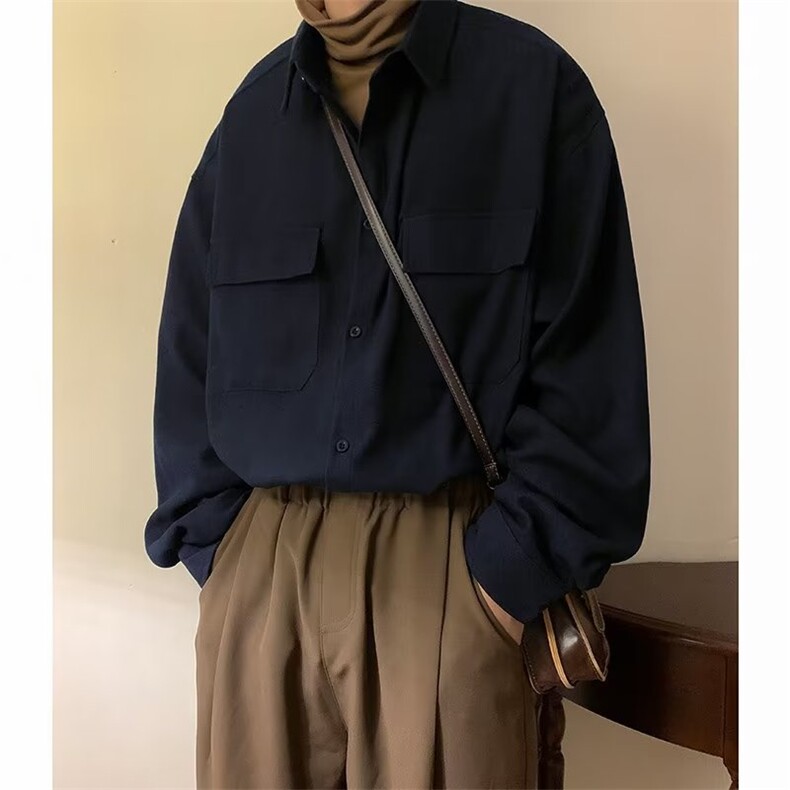 长袖衬衫男港风韩版潮流帅气衬衣日系工装衬衫CS322P38,男装衬衫,星座1116-2