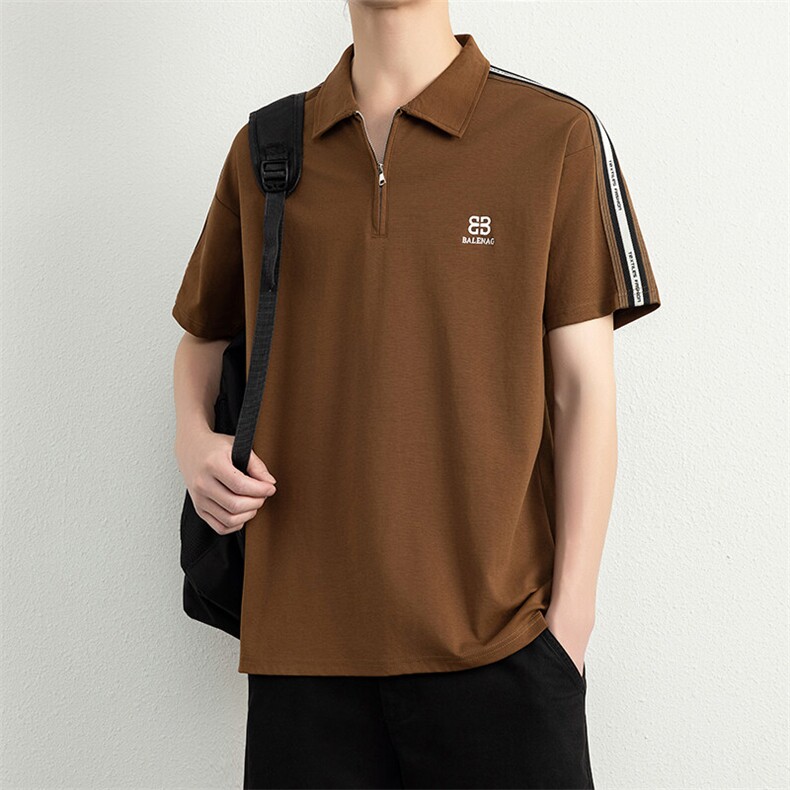 夏季短袖男刺绣翻领POLO衫T恤宽松休闲半袖上衣YD35331-P40,男装Polo衫,星座310B-3