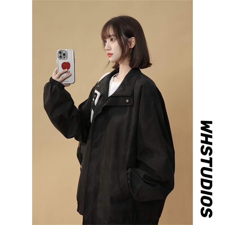 JK211/P65春装新款个性刺绣立领扎染设计潮牌夹克男美式外套，女装短外套，电商基地A050