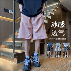 INS夏季新款双褶潮流设计宽松休闲短裤B315-K24139-特p23控48，男装牛仔裤，电商B315