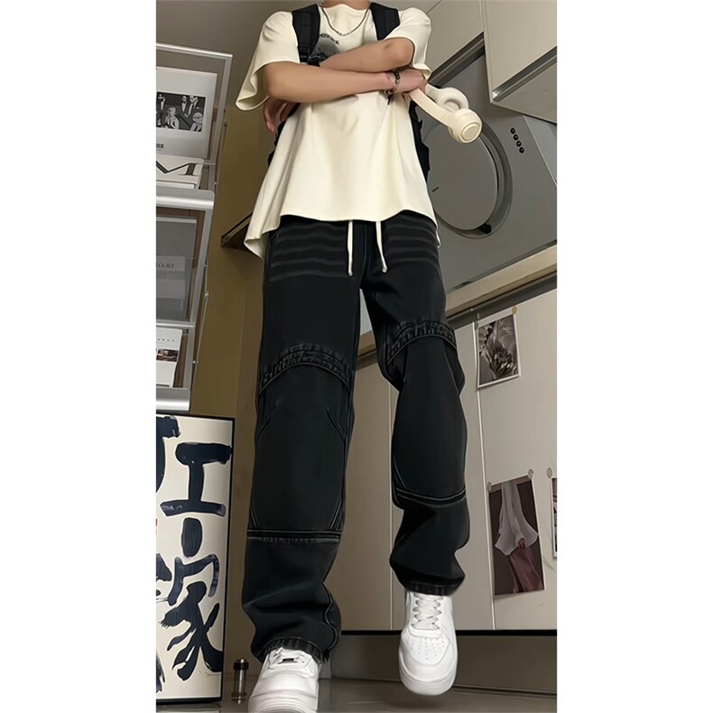 高转化2026春夏宽松直筒牛仔裤A437特P55控78,男装牛仔裤,电商A309