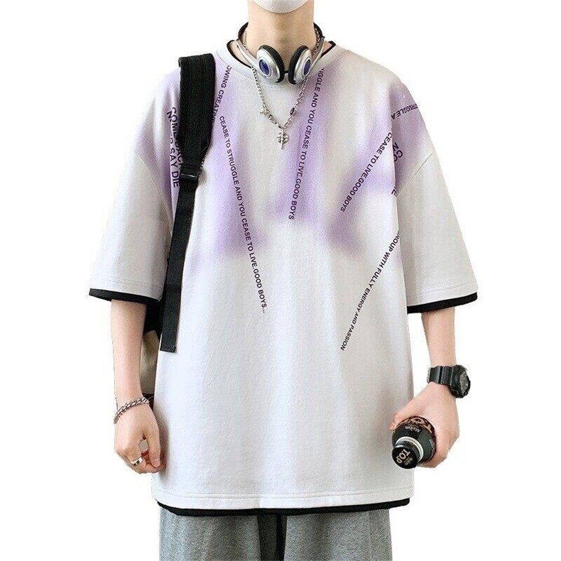 25156-特P40夏季休闲时尚T恤男短袖打底衫青少年潮牌印花T恤,男装T恤,电商D310B