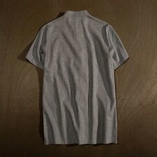 棉麻男士唐装上衣中式男短袖衬衫汉服居士服加肥大码1806-1款，男装衬衫，星座802