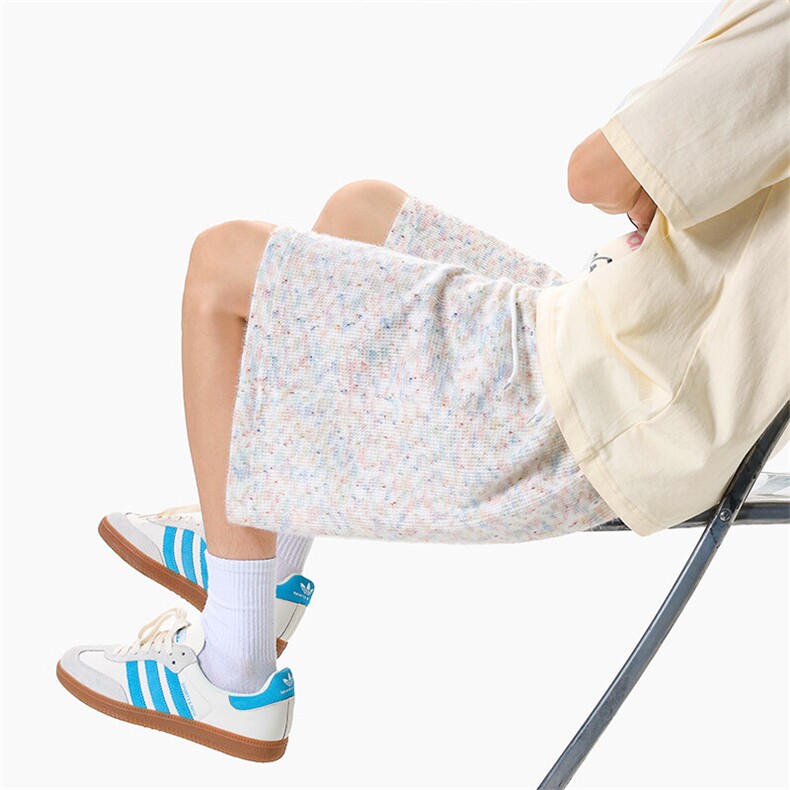 现货2025夏季扎染马海毛彩虹五分裤短裤XZ806-DK05008特P25控49,男装牛仔裤,四季星座806