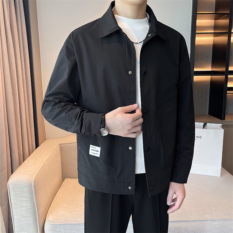 轻熟风~夹克上衣外套翻领简约款JK8467-P90,男装夹克,星座1012-1