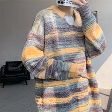 现货MY7137-特批65美式软糯秋冬设计感小众大码针织衫，男装针织衫/毛衣，电商A059