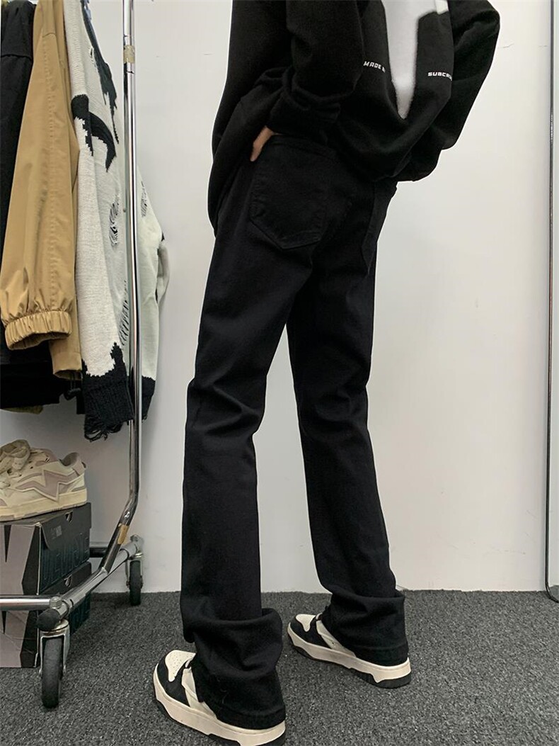 美式高街弹力直筒小脚牛仔裤男简约休闲裤N1218/P33,男装牛仔裤,电商D202-1