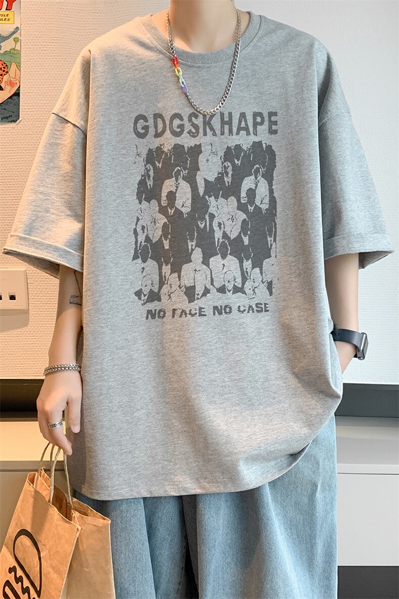 已注册/夏季内景纯棉美式重磅宽松短袖T恤男潮流打底DT00093/P25,男装T恤,电商B316