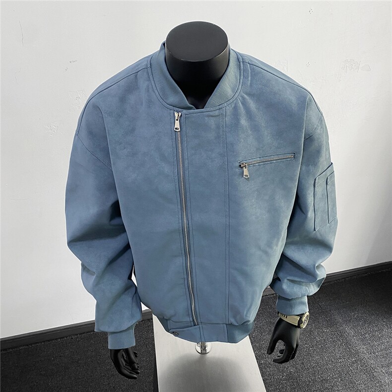 美式高阶   秋冬PU棒球服夹克痞帅百搭情侣外套 J57911 TP85图片