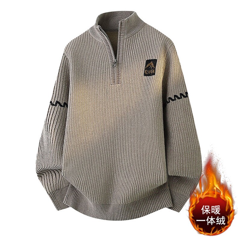 1018-1-M648-P50男士秋冬季新款休闲一体绒针织毛衣时尚帅气,男装针织衫/毛衣,星座1018-1​