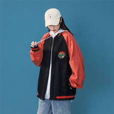 25春季新款棒球领潮流鳄鱼水洗长袖休闲夹克外套JK97/P90/138，男装夹克，星座202-3